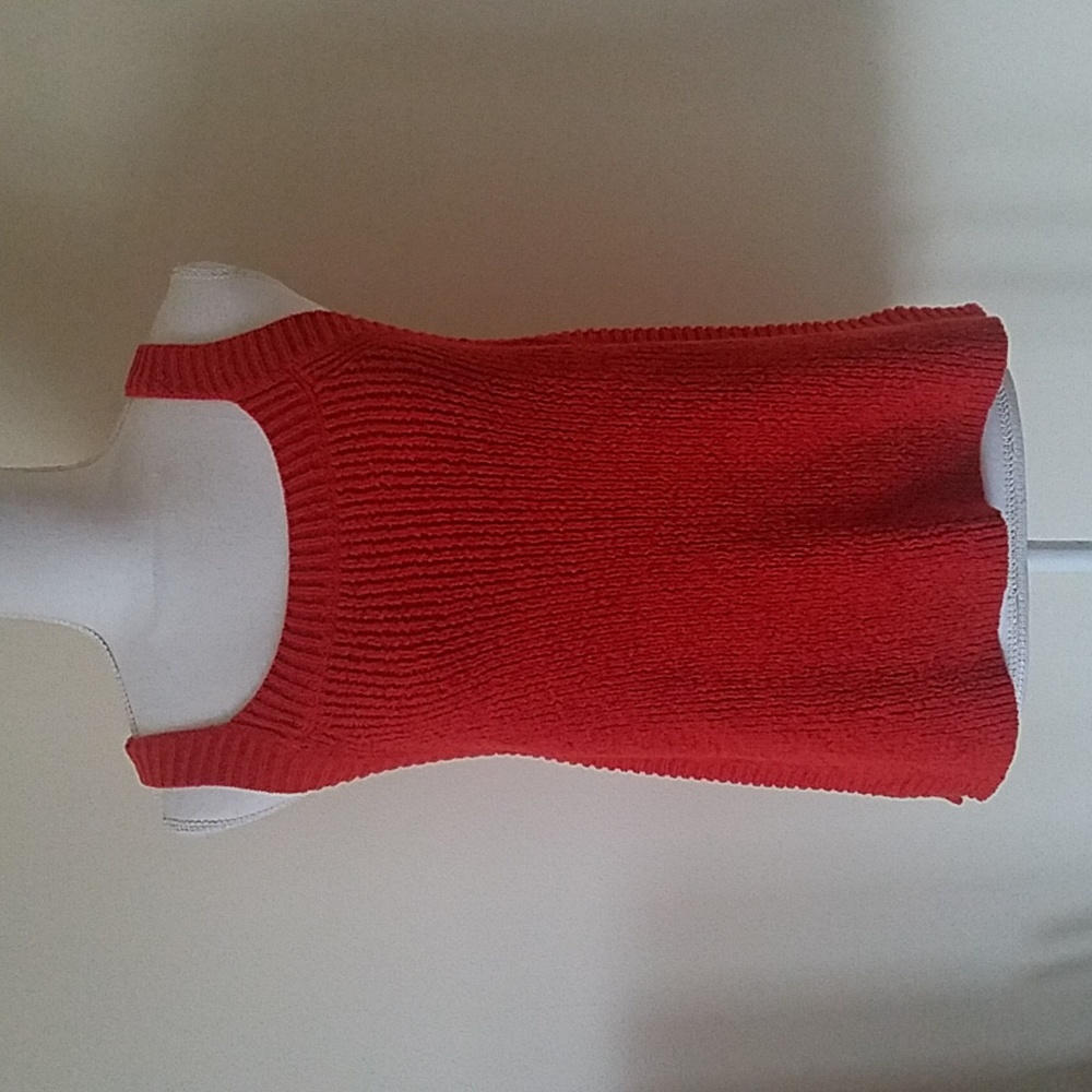 J. Crew Sweater Tank Red Sleeveless NWOT